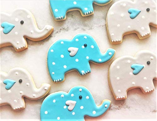 Ann Clark Cookie Cutters Juego de 3 cortadores de galletas elefante / fiesta del bebé con libro de recetas, elefante, paraguas y nube