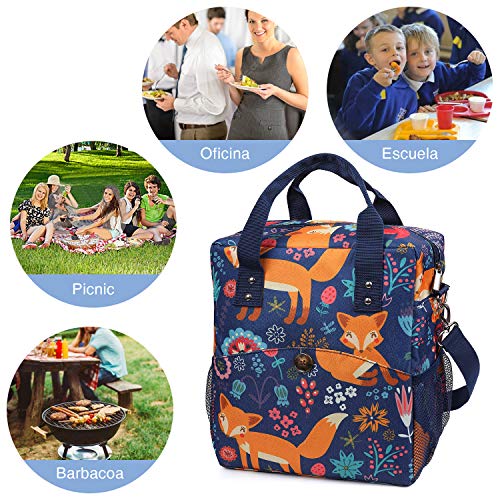 Anpro Bolsa Porta Alimentos,Bolsas Térmicas Comida,Bolsa Nevera para Almuerzo, Trabajo,Playa,Vajilla de Exterior y Picnic, Oficina,Viaje,Bolso Playa Alimiento para Hombre,Mujer,Ninos