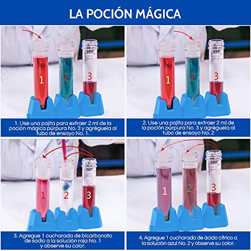 Anpro Kit de Ciencias para Niños,Experimentos Científicos para Niños,15 Experimentos Científicos, Kits de con Instrumentos Experimentales y Materiales Experimentales