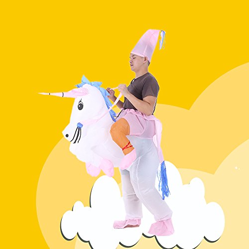 Anself - Disfraces Inflable De Unicornio Traje De Cosplay Fiesta,para Adulto 1.6m-1.8m