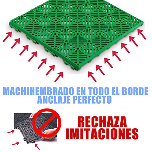 ANTIHUMEDADES Loseta ventilada para Suelos de Piscina, duchas de Jardin, baños, vestuarios y terrazas - 30x30cm