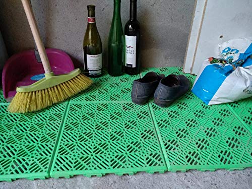 ANTIHUMEDADES Suelo Polipropileno en Losetas de Plástico 30x30cm (Verde)