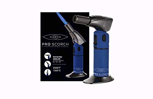 Antorcha de cocina | Pro Scorch | El mejor accesorio de cocina de primera calidad | Piezo Electric | Negro mate | butano (azul)