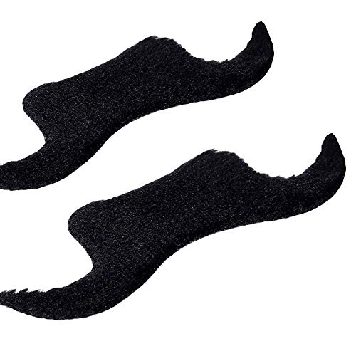 Anyasen 48 pcs Bigotes Postizos Bigotes Autoadhesivos, Bigote Falso Bigote Adhesivo Novedad Bigotes Falsos Falso Tash Accessorios para Fiestas temáticas, Halloween, Carnaval, Carnaval, cumpleaños