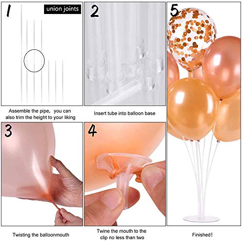 Anyingkai Palos Para Globos,Palos para Globos Transparentes,Varilla de Globo,Palos Para Globos Largos,Soporte Para Globos de Cumpleaños,Soporte de Globos,Palos para Globos,árbol de Globos (Z4)