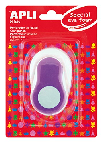 APLI Kids 13301 - Perforadora especial goma EVA redondo, 25.4 mm