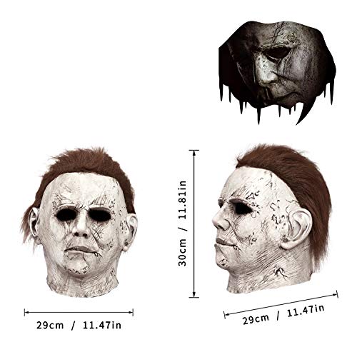 AQKILO Michael Myers Máscara para Halloween Carnaval Disfraz Fiesta Masquerade,Máscara de látex