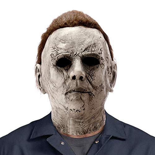 AQKILO Michael Myers Máscara para Halloween Carnaval Disfraz Fiesta Masquerade,Máscara de látex