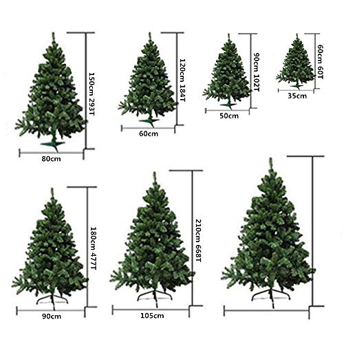 Árbol de Navidad Artificial Arboles C/Soporte Metálico (Verde Brillo, 210cm 668Tips)