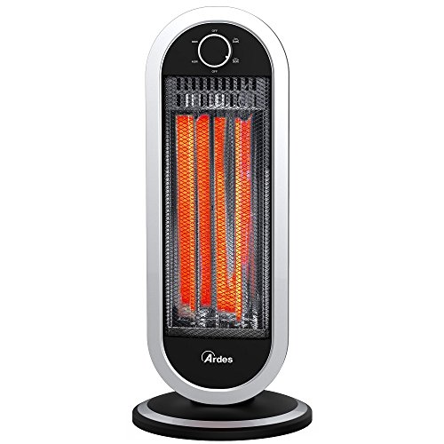 Ardes AR4B01 - Calefactor (Calentador infrarrojo, Fibra de carbono, Interior, Negro, Plata, 900 W)