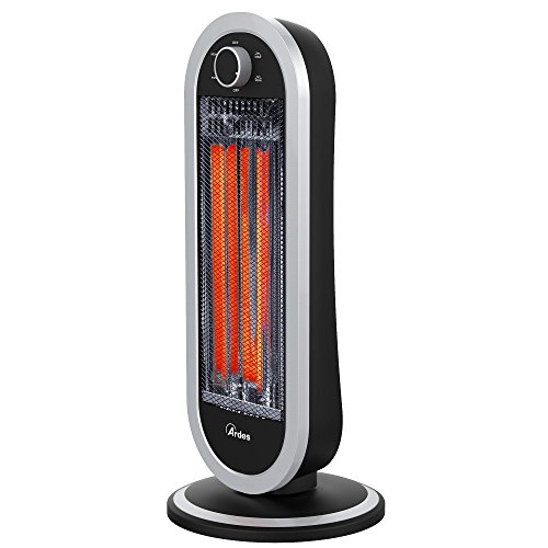 Ardes AR4B01 - Calefactor (Calentador infrarrojo, Fibra de carbono, Interior, Negro, Plata, 900 W)