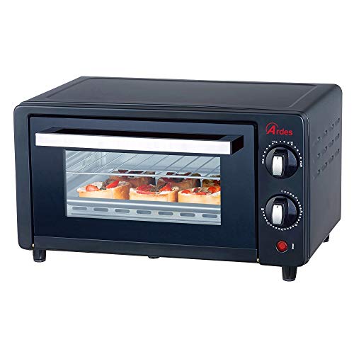 Ardes Gustavo AR6210B horno tostador 10 L Negro, Plata Parrilla 800 W - Hornos tostadores (10 L, Negro, Plata, Giratorio, 90-230 °C, Acero, Acero inoxidable)