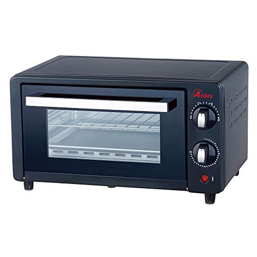 Ardes Gustavo AR6210B horno tostador 10 L Negro, Plata Parrilla 800 W - Hornos tostadores (10 L, Negro, Plata, Giratorio, 90-230 °C, Acero, Acero inoxidable)