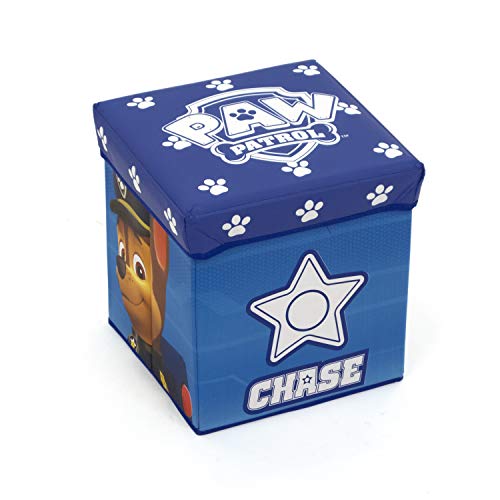 ARDITEX PW11173 Paw Patrol Taburete-Caja guardacosas, Tela, Azul, 30x30x30 cm