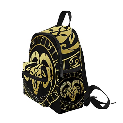 Aries Signo del Zodiaco Mochila Escolar Estudiante Bolsas de Libros para niños Viaje Daypack niña niño 3-8 años de Edad Preescolar