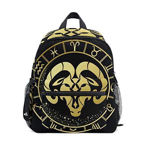 Aries Signo del Zodiaco Mochila Escolar Estudiante Bolsas de Libros para niños Viaje Daypack niña niño 3-8 años de Edad Preescolar