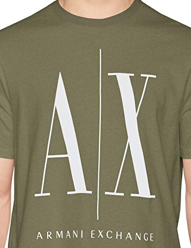 Armani Exchange Icon T Camiseta, Verde (Beetle 1803), X-Small para Hombre