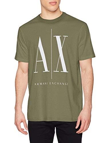 Armani Exchange Icon T Camiseta, Verde (Beetle 1803), X-Small para Hombre