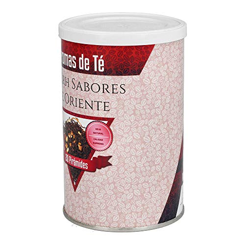 Aromas de té - Té Rojo Pu Erh - Con Canela, Jengibre, Cáscara de Naranja, Vainilla y Aromas -Los Mejores Sabores De Oriente - En Bolsitas - Sin Gluten - 20 Pirámides