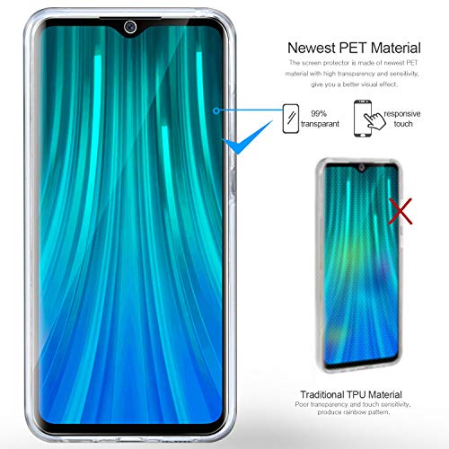 AROYI Funda Xiaomi Redmi Note 8 Pro, Ultra Slim Doble Cara Carcasa Protector Transparente TPU Silicona + PC Dura Resistente Anti-Arañazos Protectora Case Cover para Xiaomi Redmi Note 8 Pro