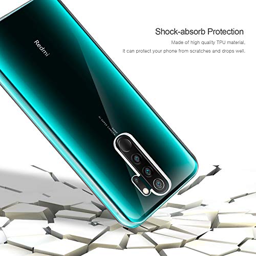 AROYI Funda Xiaomi Redmi Note 8 Pro, Ultra Slim Doble Cara Carcasa Protector Transparente TPU Silicona + PC Dura Resistente Anti-Arañazos Protectora Case Cover para Xiaomi Redmi Note 8 Pro