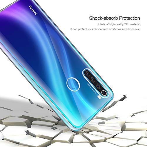 AROYI Funda Xiaomi Redmi Note 8, Ultra Slim Doble Cara Carcasa Protector Transparente TPU Silicona + PC Dura Resistente Anti-Arañazos Protectora Case Cover para Xiaomi Redmi Note 8