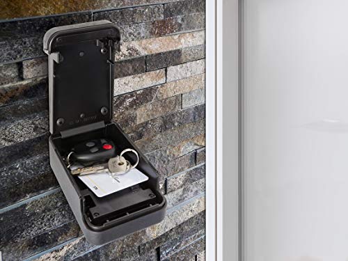 Arregui SEG011 - Keeper- Caja de seguridad para llaves, apertura y cierre por combinación, candado para su sujeción a un lugar fijo, 70x134mm, Negro
