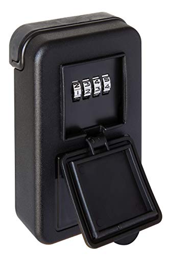 Arregui SEG011 - Keeper- Caja de seguridad para llaves, apertura y cierre por combinación, candado para su sujeción a un lugar fijo, 70x134mm, Negro