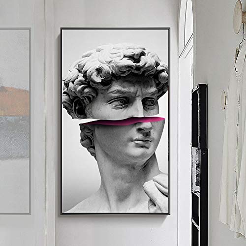 Arte divertido de David Vaporwave Escultura dislocación estatua Lienzo Pintura Carteles Impresiones Imagen abstracta de arte de pared Sala de estar Dormitorio Oficina Decoración del hogar