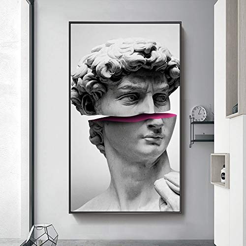 Arte divertido de David Vaporwave Escultura dislocación estatua Lienzo Pintura Carteles Impresiones Imagen abstracta de arte de pared Sala de estar Dormitorio Oficina Decoración del hogar