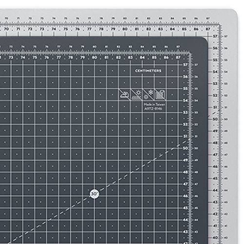 Arteza Base de corte autorreparable para cuchilla circular | Alfombrilla de doble cara para costura | Plancha de corte para medir en centímetros | Tamaño A1 90 x 60 cm (3 mm de grosor)