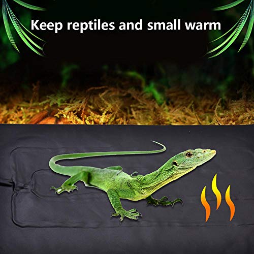 arthomer Manta Termica Reptiles, 8.5W Ajustable Reptil Heat Mat con Control De Temperatura Reptil Almohadilla Térmica para Terrario Reptiles Tortuga Tortuga Serpientes Lagartos Geckos Arañas