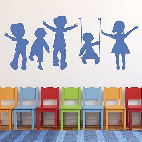 ASFGA Juego para niños Pegatinas de Pared Aula Escolar Patio de recreo Arte Mural decoración Vidrio Vinilo calcomanías Dormitorio de los niños Kindergarten calcomanías