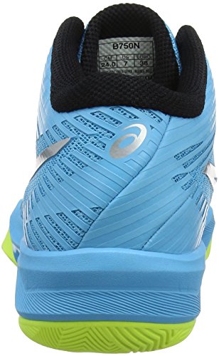 Asics Volley Elite FF MT, Zapatos de Voleibol para Mujer, Azul (Aquarium/Silver 400), 42 EU