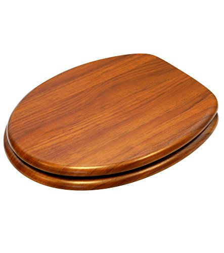 Asiento para inodoro de cierre suave, gran selección de atractivos asientos de inodoro con calidad superior y duradera de madera (Caoba)