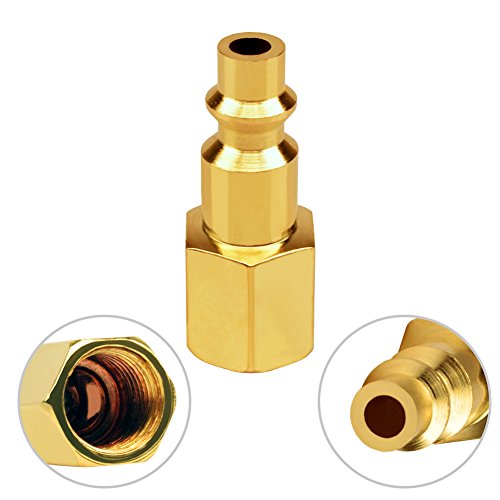 astarye Conector de Aire Conector de Aire Conector, Kit de 1/4 NPT Conector de Aire 12 Unidades de Tipo Industrial D Conector