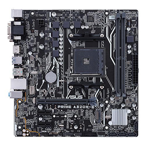 ASUS PRIME A320M-E - Placa Base AMD AM4 mATX con iluminación LED, DDR4 3200MHz, 32Gb/s M.2, HDMI, SATA 6Gb/s, USB 3.1 Gen 2