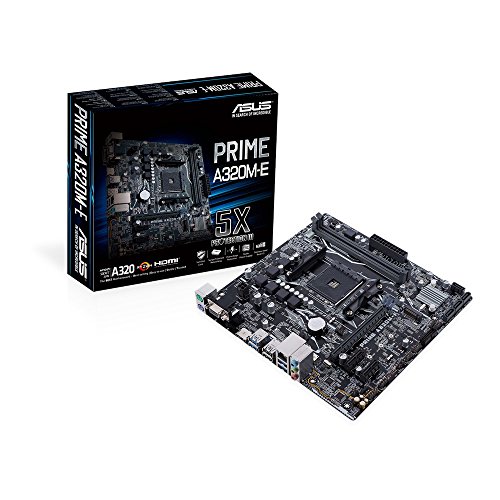 ASUS PRIME A320M-E - Placa Base AMD AM4 mATX con iluminación LED, DDR4 3200MHz, 32Gb/s M.2, HDMI, SATA 6Gb/s, USB 3.1 Gen 2