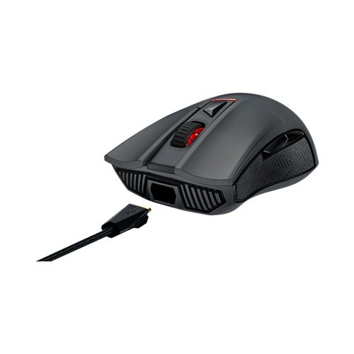 ASUS ROG Gladius - Ratón óptico Gaming 6400 dpi y Resistencia a Clic Personalizable, Color Negro