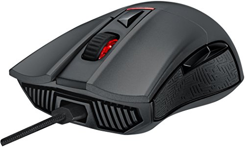 ASUS ROG Gladius - Ratón óptico Gaming 6400 dpi y Resistencia a Clic Personalizable, Color Negro