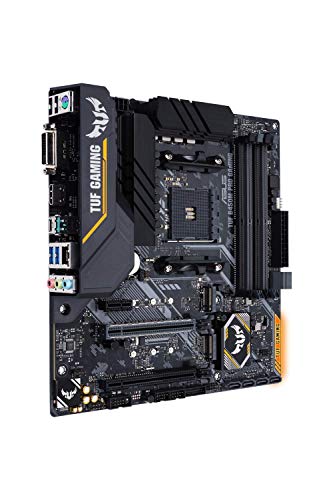 ASUS TUF B450M-PRO Gaming - Placa Base de Gaming mATX AMD B450 con iluminación Aura Sync RGB LED, Soporte de DDR4 3553 MHz, Dos M.2 y USB 3.1 Gen. 2 Nativo, soporta Ryzen 3000