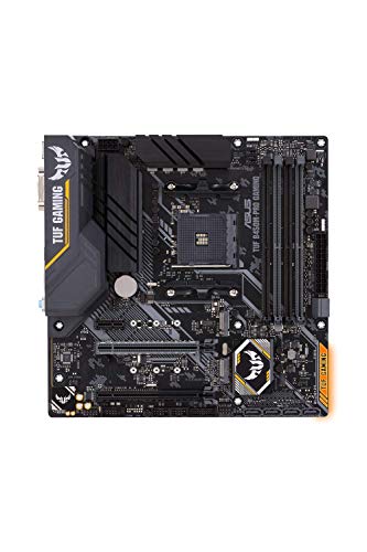 ASUS TUF B450M-PRO Gaming - Placa Base de Gaming mATX AMD B450 con iluminación Aura Sync RGB LED, Soporte de DDR4 3553 MHz, Dos M.2 y USB 3.1 Gen. 2 Nativo, soporta Ryzen 3000