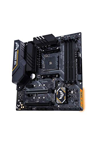 ASUS TUF B450M-PRO Gaming - Placa Base de Gaming mATX AMD B450 con iluminación Aura Sync RGB LED, Soporte de DDR4 3553 MHz, Dos M.2 y USB 3.1 Gen. 2 Nativo, soporta Ryzen 3000