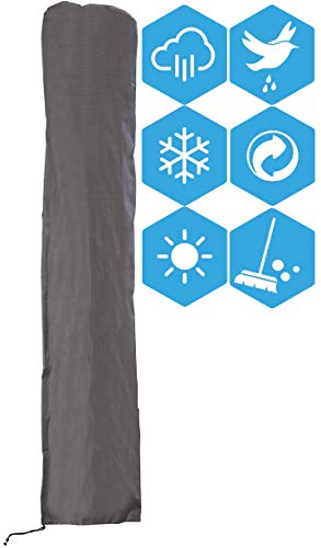 ATLANTIS Outdoor Cubierta Funda Protectora para Parasol Excéntrico | Gris | TÜV Rheinland Certificada | Fundas para Muebles | Impermeable | Resistente Agua | Protección