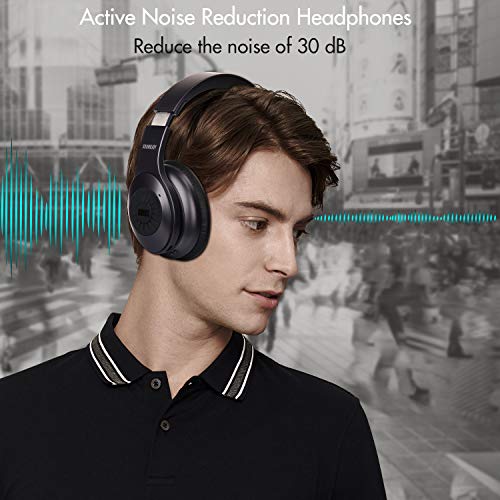 Auriculares Inalámbricos con Cancelación Activa de Ruido Bluetooth 5.0 - August EP765 - ANC Over-Ear aptX-LL Headphones con CVC 8.0 Micrófono/Tipo-C Carga Rápida/30 Horas de Reproducir - EQ Audio App