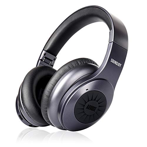 Auriculares Inalámbricos con Cancelación Activa de Ruido Bluetooth 5.0 - August EP765 - ANC Over-Ear aptX-LL Headphones con CVC 8.0 Micrófono/Tipo-C Carga Rápida/30 Horas de Reproducir - EQ Audio App