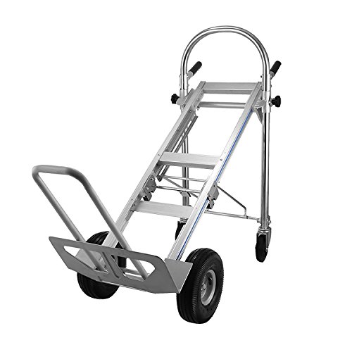 Autovictoria Aluminum Hand Truck Carro de Mano De Aluminio 500KG Camión De Mano De Mano De Capacidad Carro De Mano Plegable Carrito De Carro Dolly Plegable Con 4 Ruedas (3 En 1)