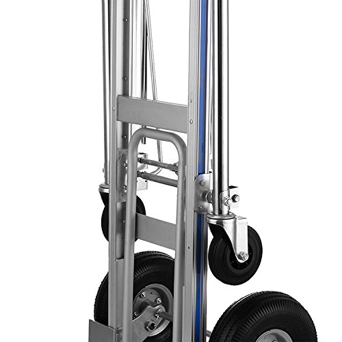 Autovictoria Aluminum Hand Truck Carro de Mano De Aluminio 500KG Camión De Mano De Mano De Capacidad Carro De Mano Plegable Carrito De Carro Dolly Plegable Con 4 Ruedas (3 En 1)