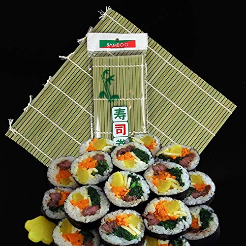 AYRSJCL Rodillo Herramienta Sushi 1pc de bambú del balanceo Mat Onigiri Rice Rodillo del Pollo de la Mano del Fabricante de la Cocina Japonesa Sushi Herramientas del Fabricante