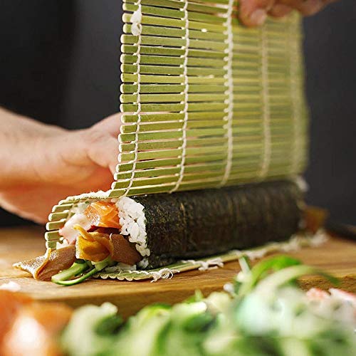 AYRSJCL Rodillo Herramienta Sushi 1pc de bambú del balanceo Mat Onigiri Rice Rodillo del Pollo de la Mano del Fabricante de la Cocina Japonesa Sushi Herramientas del Fabricante